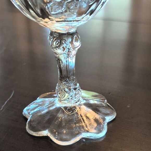 Vintage Fenton Glass Floral Crimped Ruffle Edge Compote Pedestal Candy Dish - Picture 3 of 10